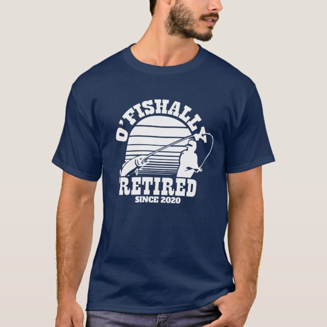 Camiseta O'Fishally Reformada: Marinho de Presente para Ref (Frente)