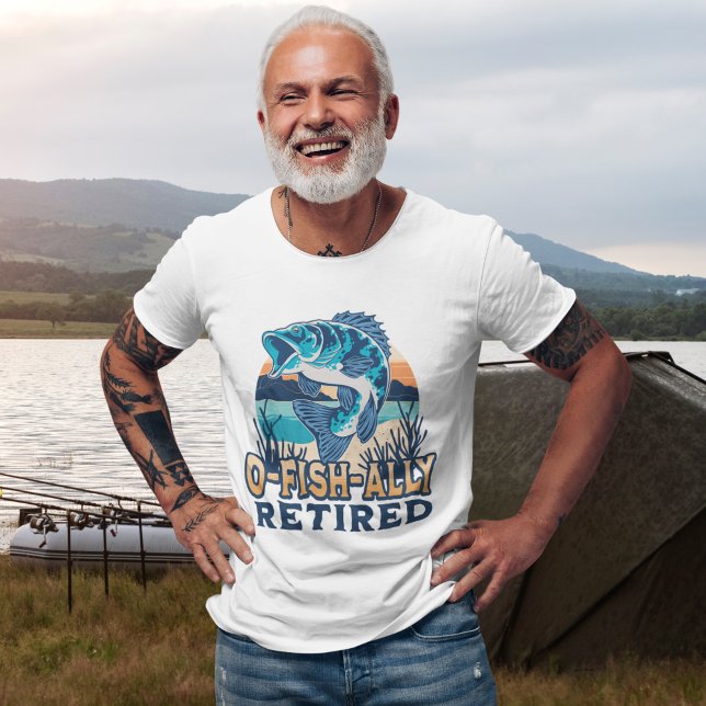 Camiseta Ofishally Retired Funny Fishing Lovers (Criador carregado)