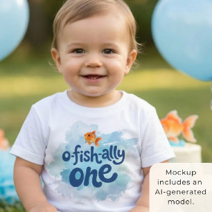 Camiseta Ofishally Um Menino Pescador 1º Aniversário