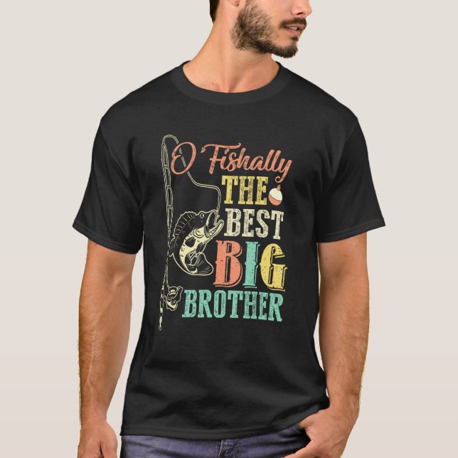 Camiseta Ofisicamente, O Melhor Irmão Cute Boys A Pescar (Frente)