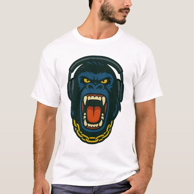 Camiseta OG Beats — O Gorila dos Fones de Ouvido (Frente)