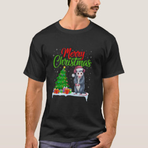 Camiseta Ogambá Árvore de Natal Luz Engraçada Xmas Ogambm L