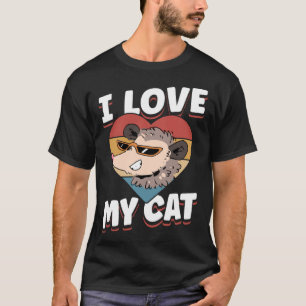 Camiseta Ogambás Vintage Eu Amo Meu Gato