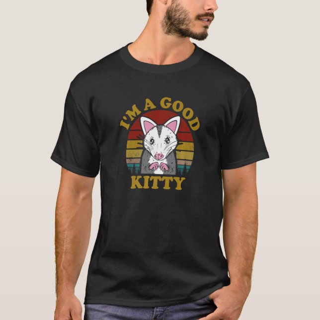 Camiseta Ogambm Eu sou um bom Gatinho Possum Meme Ogambm Re (Frente)