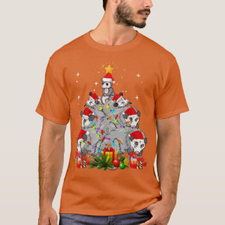 Camiseta Ogambm Possum Árvore de Natal Luz Engraçado Orname