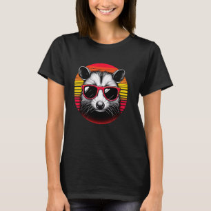 Camiseta Ogambm Retro Vintage Óculos Sunset Animal Sunglass
