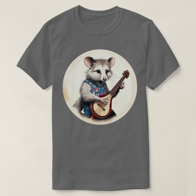 Camiseta Ogambm tocando banjo 2 (Frente do Design)
