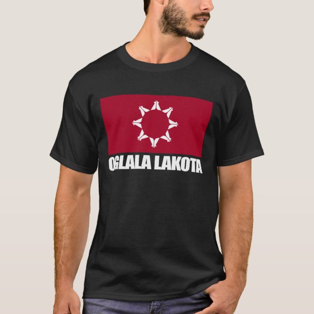 Camiseta Oglala Lakota Flag Roupa (Frente)