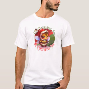 Camiseta Oh Abelha de Natal Bonita Kawaii Xmas Bebe Natal T