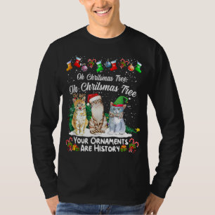 Camiseta Oh Árvore de Natal Seus Ornamentos São Engraçados