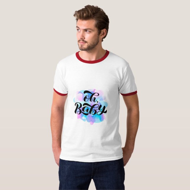 Camiseta Oh, Baby Brush Lettering Illustration (Frente Completa)