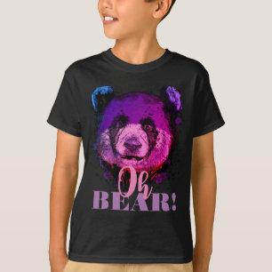 Camiseta "OH BEAR" Crianças Legal Engraçadas De Panda Rox