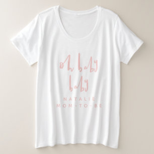 Camiseta Oh bebê chá de fraldas de festa
