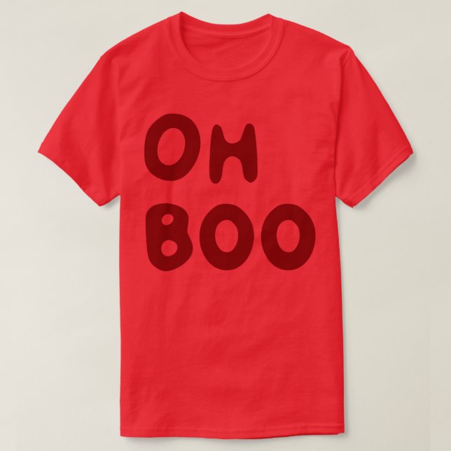 Camiseta Oh Boo de sangue vermelho (Frente do Design)
