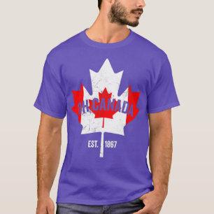 Camiseta Oh Canada Canadian Flag Maple Leaf Est 