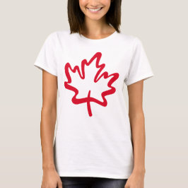 Camiseta Oh Canadá! Folha do Carteiro Vermelho Canadense Gr