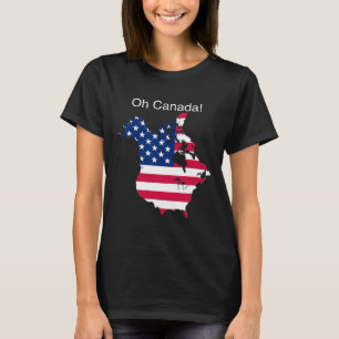 Camiseta Oh Canadá Mapa Engraçado Trump Dos EUA 2 