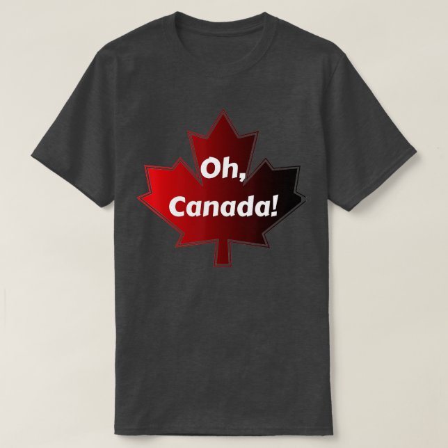 Camiseta Oh Canadá Maple Orgulho Canadiano Folha Dia Nacion (Frente do Design)