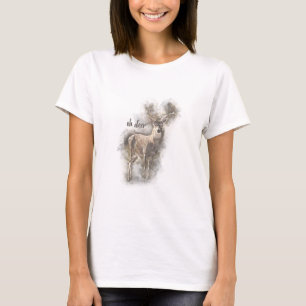 Camiseta Oh cervos - ilustração da aguarela dos cervos