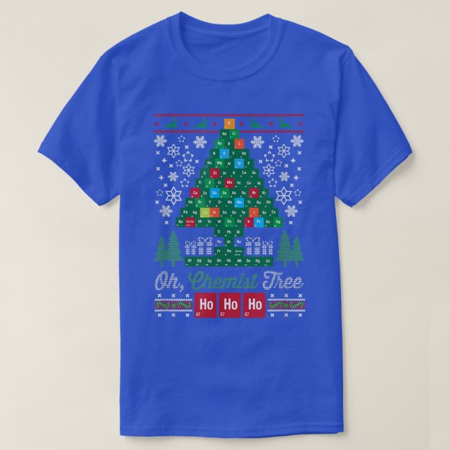 Camiseta Oh Chemist Tree Merry Christmas Chemistree Scienti (Frente do Design)