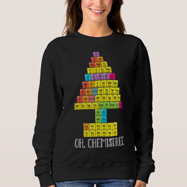 Camiseta Oh Chemistree Christmas Chemistry Periódico (Frente)