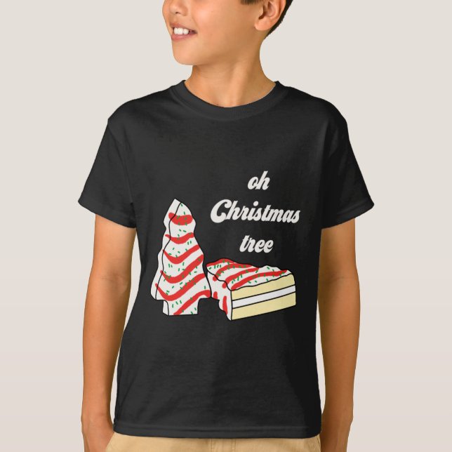 Camiseta Oh Christmas Tree Cakes Debbie Funny Christmas Sna (Frente)