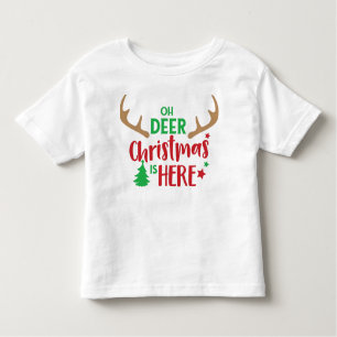 Camiseta Oh Deer Christmas Está Aqui, Árvore De Natal, Antl