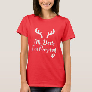 Camiseta Oh Deer Eu estou grávida / Presente de Gravidez de