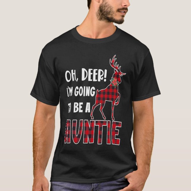 Camiseta Oh Deer, eu vou ser uma Xadrez de rena Ch (Frente)