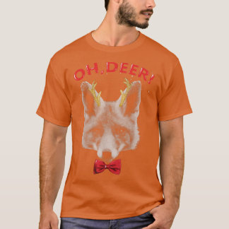 Camiseta Oh Deer Fo Xmas Red Bowtie Christimas Outfit