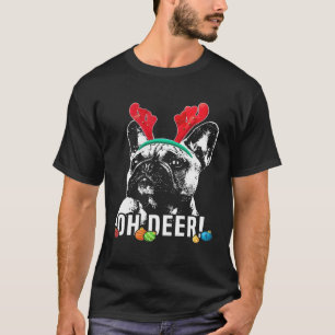 Camiseta Oh Deer French Bulldog Xmas