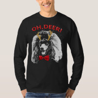 Oh Deer Poodle Xmas Red Bowtie