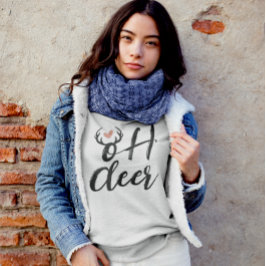Camiseta Oh Deer Reindeer Antlers Natal Mínimo