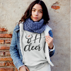 Camiseta Oh Deer Reindeer Antlers Natal Mínimo