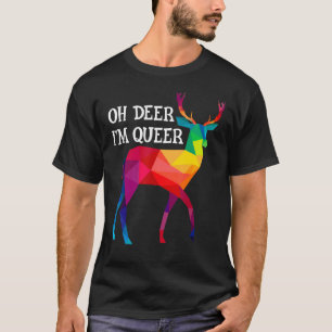 Camiseta Oh Deer, sou o Queer Lgbt Rainbow Deer Orgulho gay