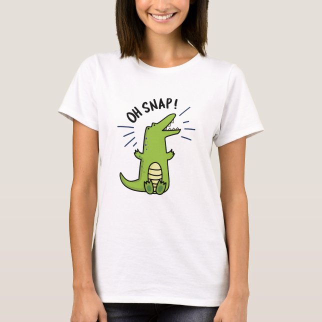 Camiseta Oh Encantamento Engraçado Crocodilo Pun (Frente)