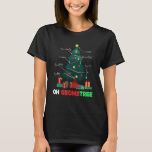 Camiseta Oh Geometree Árvore de Natal Apresenta Aritmética