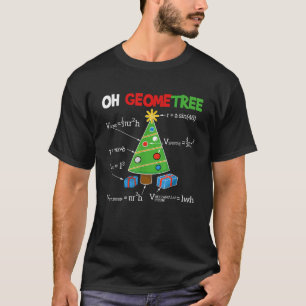Camiseta Oh Geometree Engraçado Árvore de Natal Geometria M