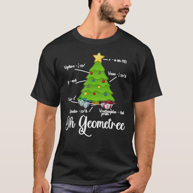 Camiseta Oh Geometree Funny Maths Inspired Christmas Tree (Frente)