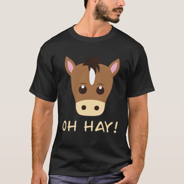 Camiseta Oh Hay Horse Pun (Frente)