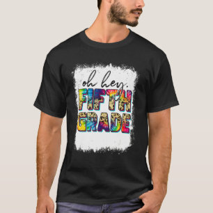 Camiseta Oh Hey Quinta Série De Volta à Escola Tie Dye Leop