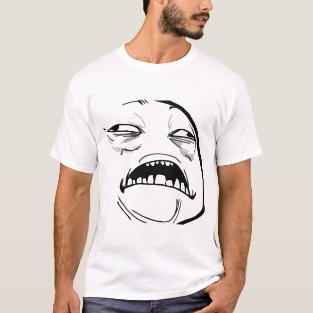 Camiseta Oh Jesus doce que é boa cara Meme da raiva (Frente)