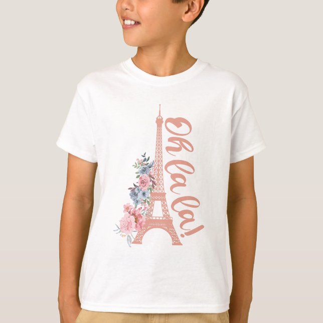 Camiseta Oh La La - Torre Eiffel Paris França (Frente)