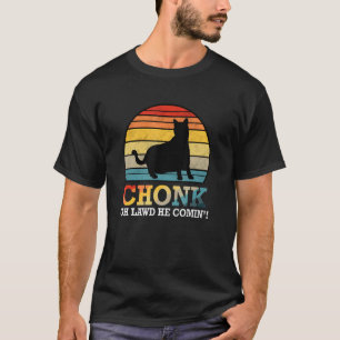 Camiseta Oh Lawd Ele Está Chegando Meme de Gato Gordo Estil