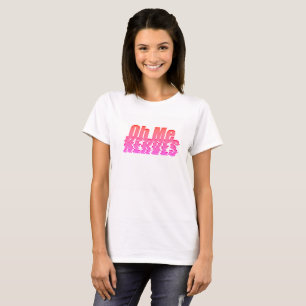 Camiseta Oh Me Nerva Vermelho e Rosa -