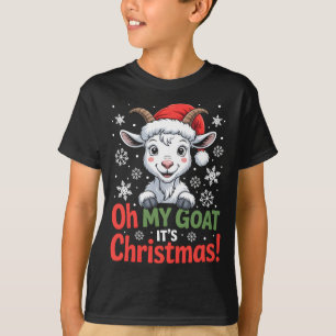 Camiseta Oh Meu Bode É Natal Desenho Animado Fazenda Animal