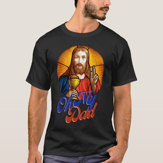 Camiseta Oh Meu Pai OMG Ideia Católica Cristã (Frente)