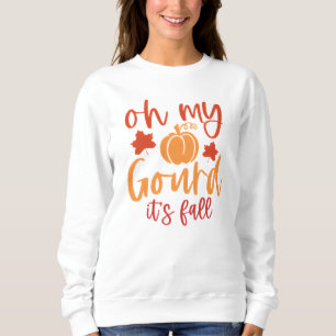Camiseta Oh, minha citação de abóbora com abóbora e folhas