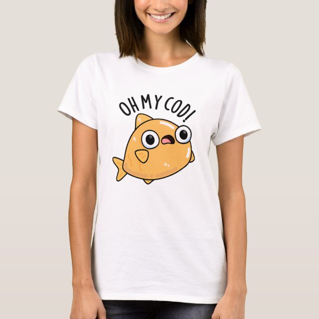 Camiseta Oh My Cod Piada de Peixe Engraçada  (Frente)
