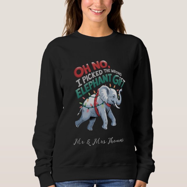 Camiseta Oh, Não, eu peguei o elefante errado doando engraç (Frente)